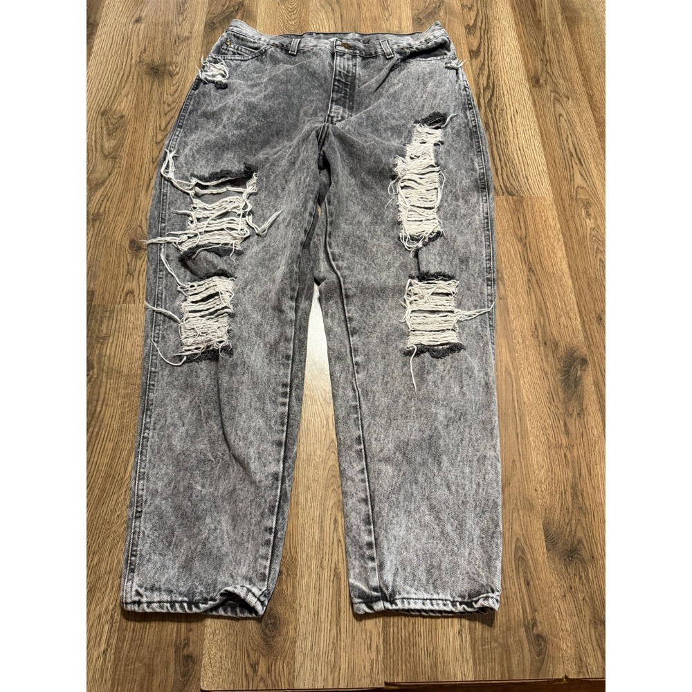 PS Gitano Jeans Womens 20 Short Gray Acid Wash Distressed Denim Good Condition